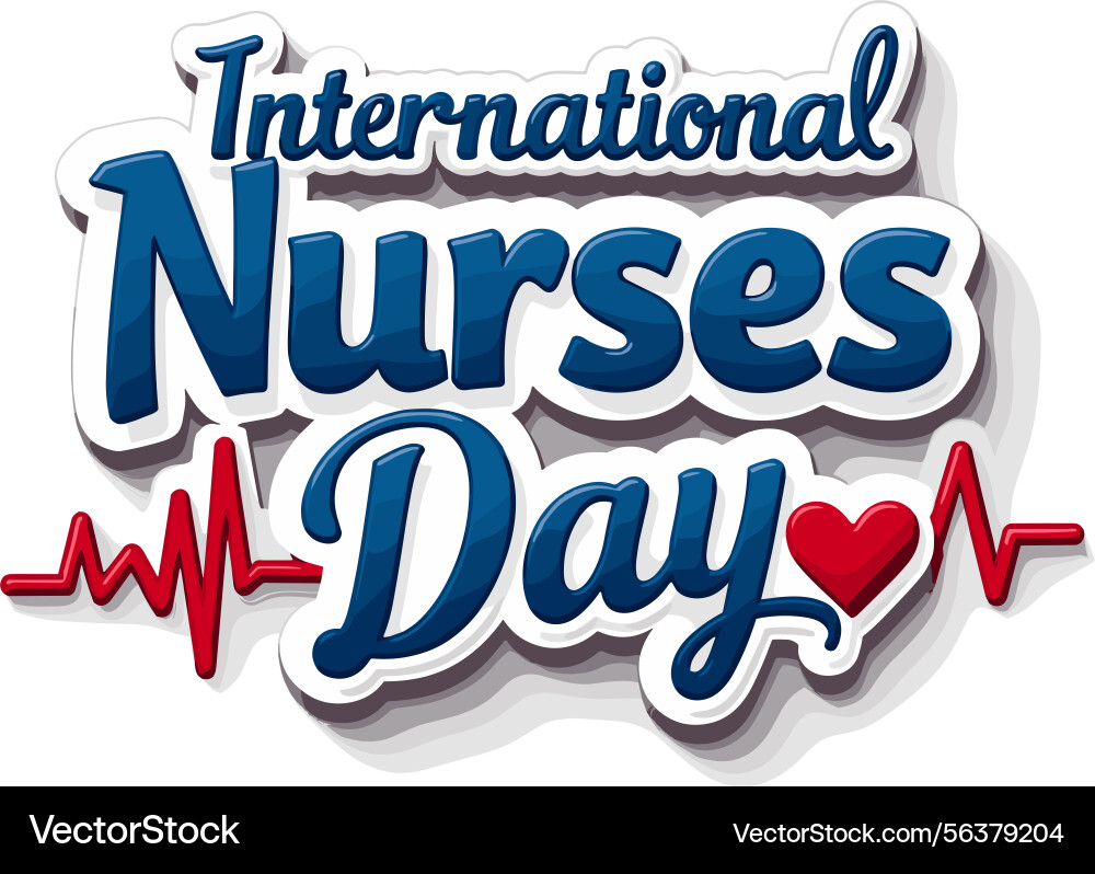 A vibrant nurses day 2025 design with heart Vector Image