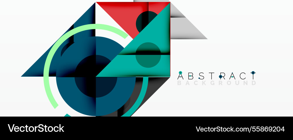 Abstract geometric composition with overlapping Vector Image