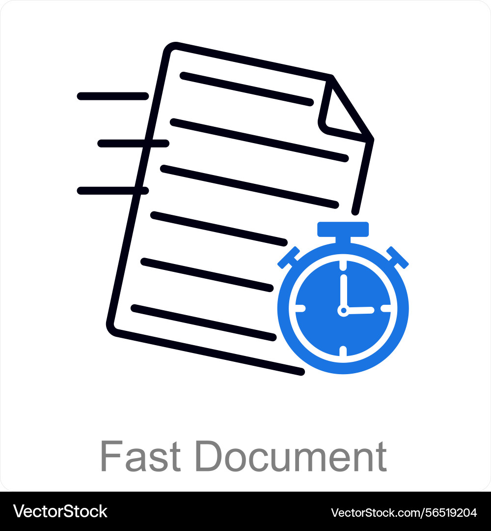 Fast document and file icon concept Vector Image
