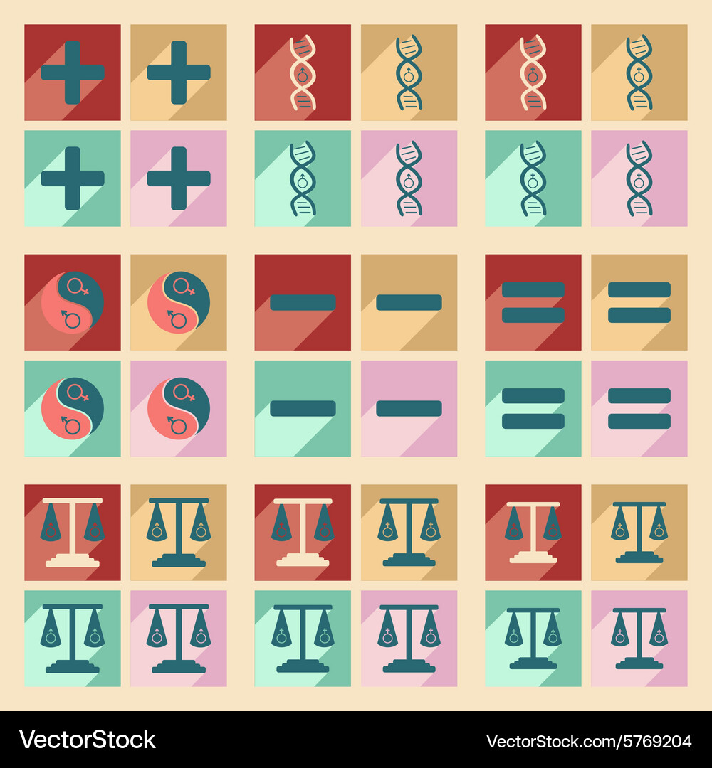 Flat with shadow concept and mobile application Vector Image