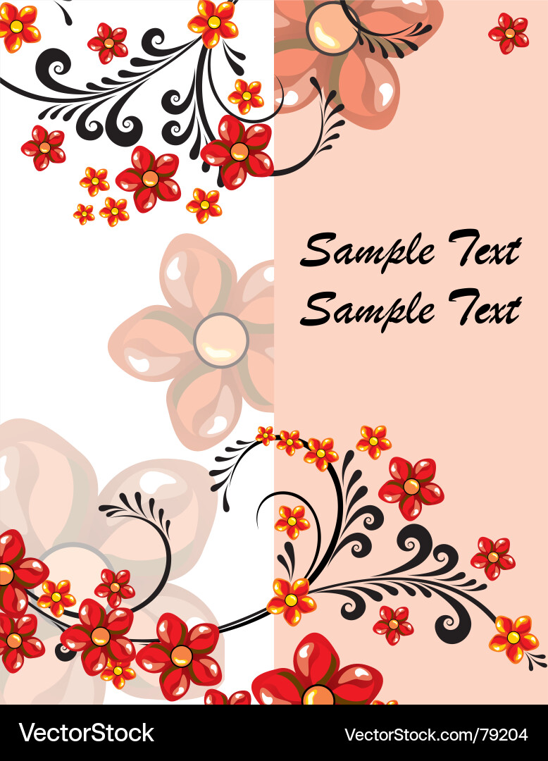 Floral Swirls & Twists Background Vector Image