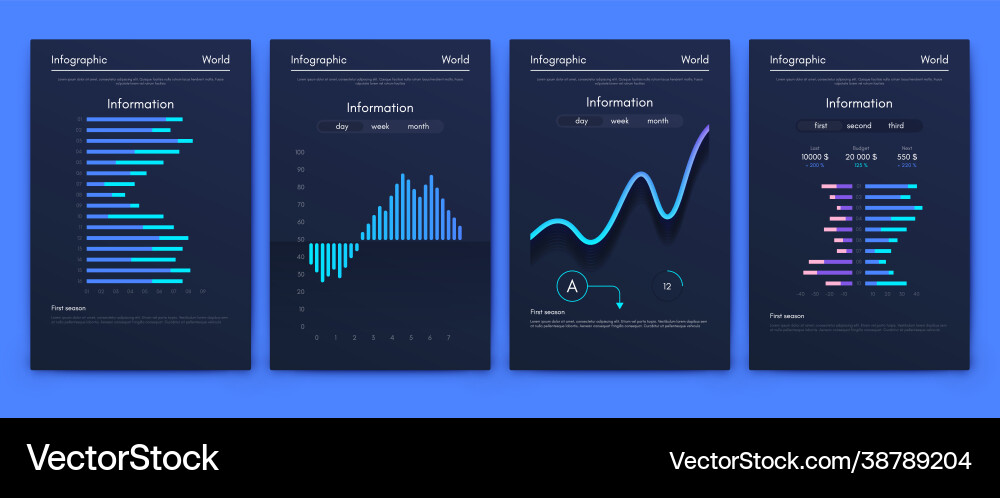 Grafik Infografiken mit Handyvorlage Grafik Infografiken mit Handyvorlage vektorbild