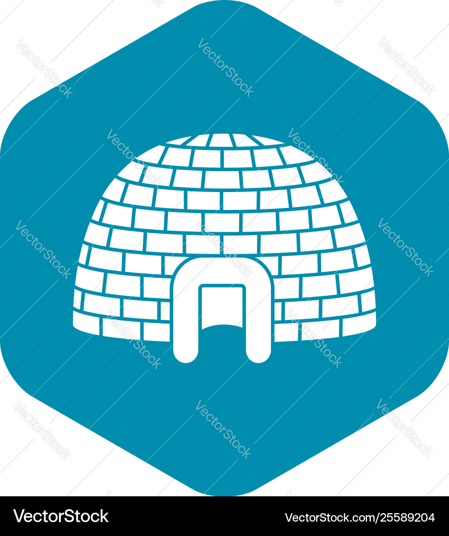 Ice igloo icon simple style Ice igloo icon simple style vector image