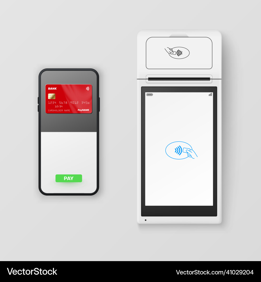 Nfc payment e money buy transaction online Nfc payment e money buy transaction online Vector Image