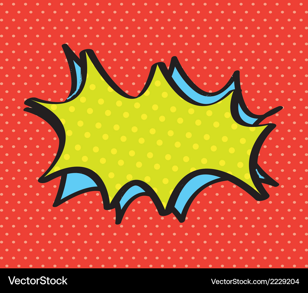 Pop art with open text over gray background Vector Image