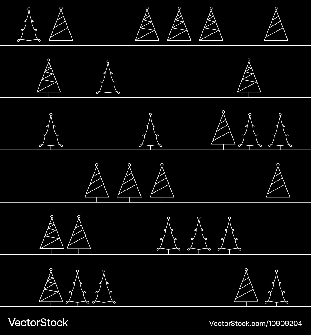 Seamless pattern with fir trees isolated vector image