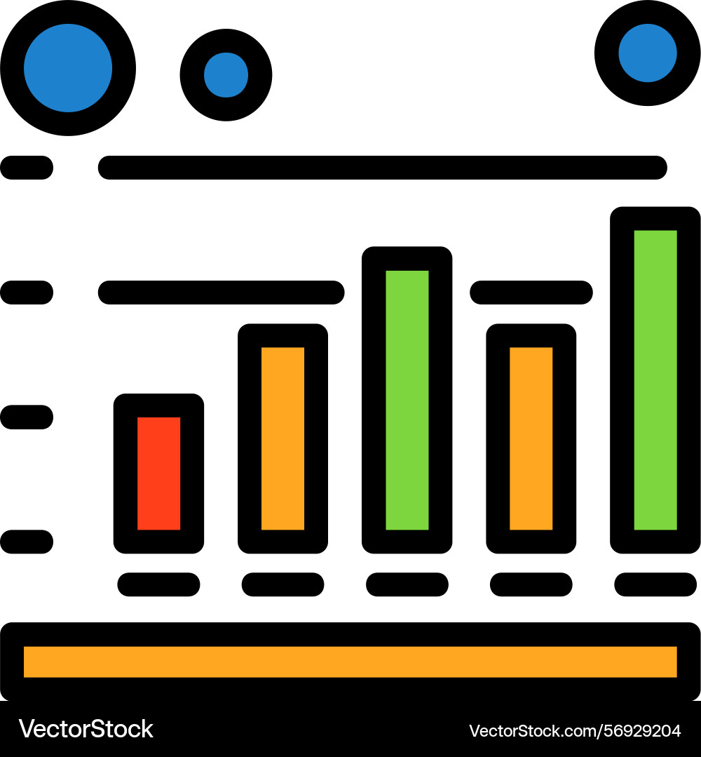 Session duration line filled style icon design Vector Image