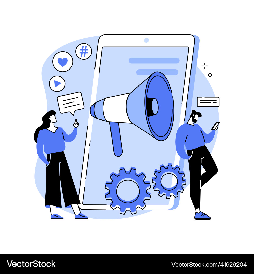 Social media news and tips abstract concept Social media news and tips abstract concept vector image