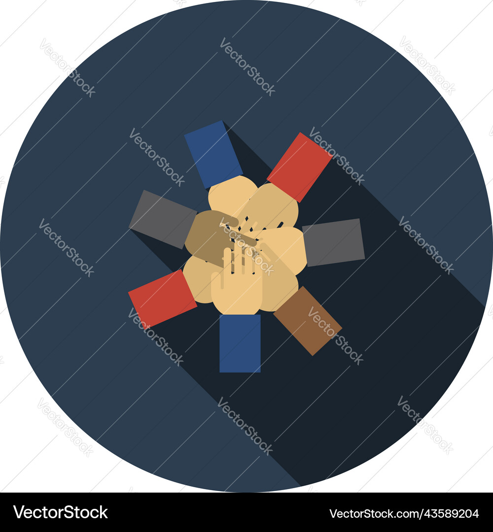 Unity and teamwork icon Unity and teamwork icon vector image