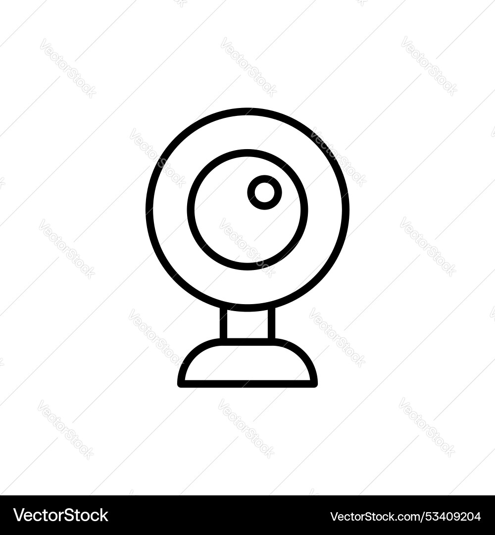 Webcam icon isolated on white background Webcam icon isolated on white background vector image