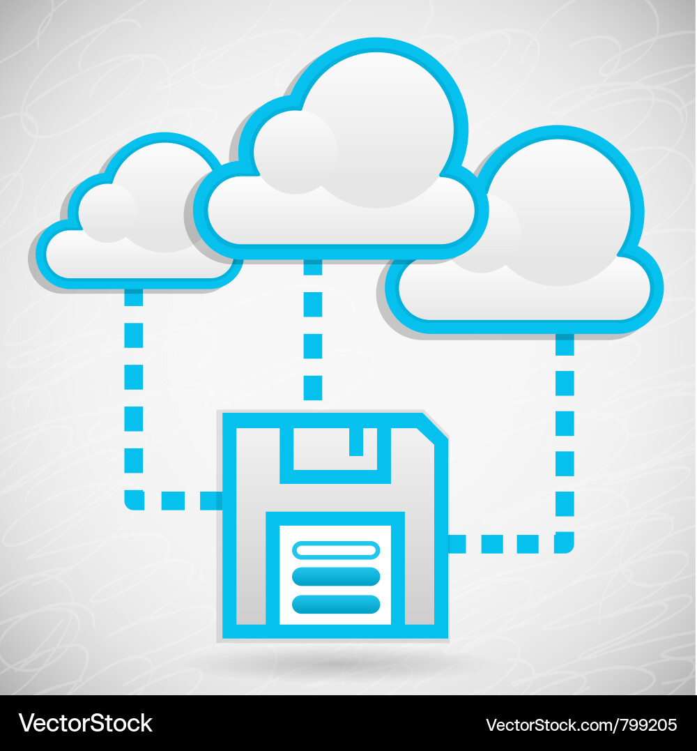 Cloud Data Storage Concepts vector image