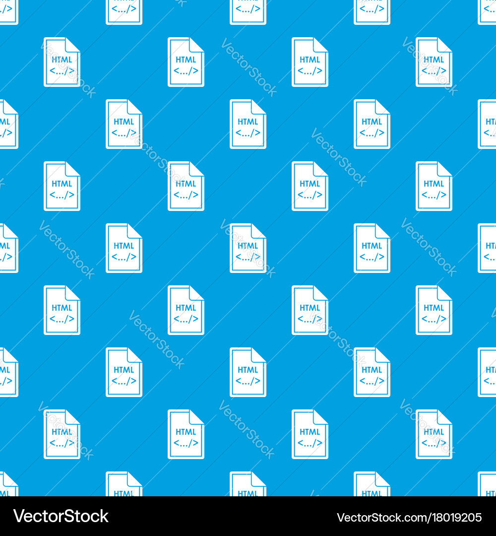 File html pattern seamless blue vector image