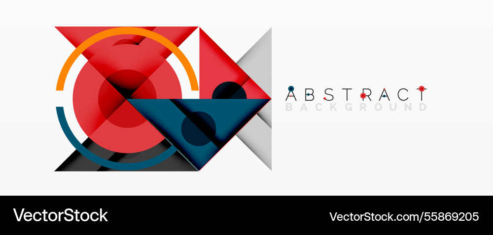 Geometric abstract design with layered triangles Vector Image