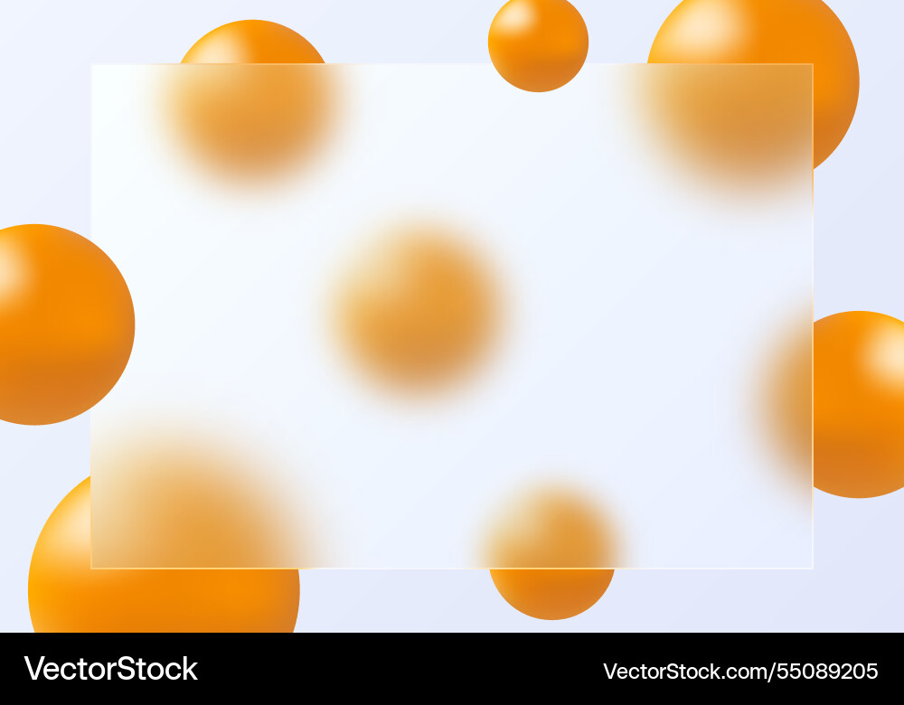 Glass morphism banner template plastic rectangle Vector Image