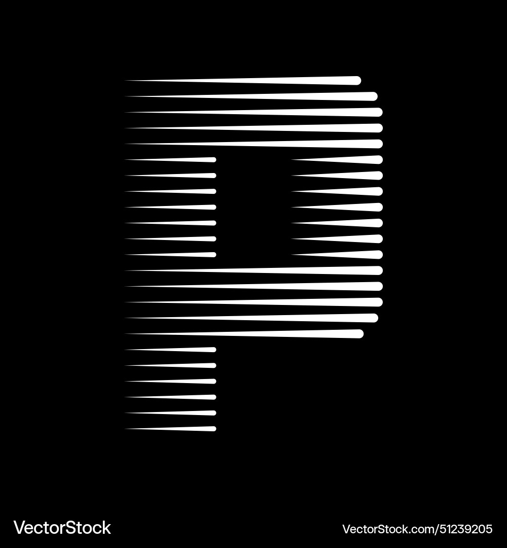 P letter lines logo icon Royalty Free Vector Image