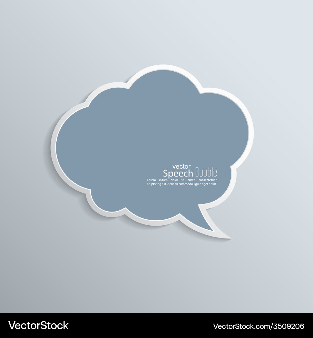 Abstract background with paper speech bubble vector image