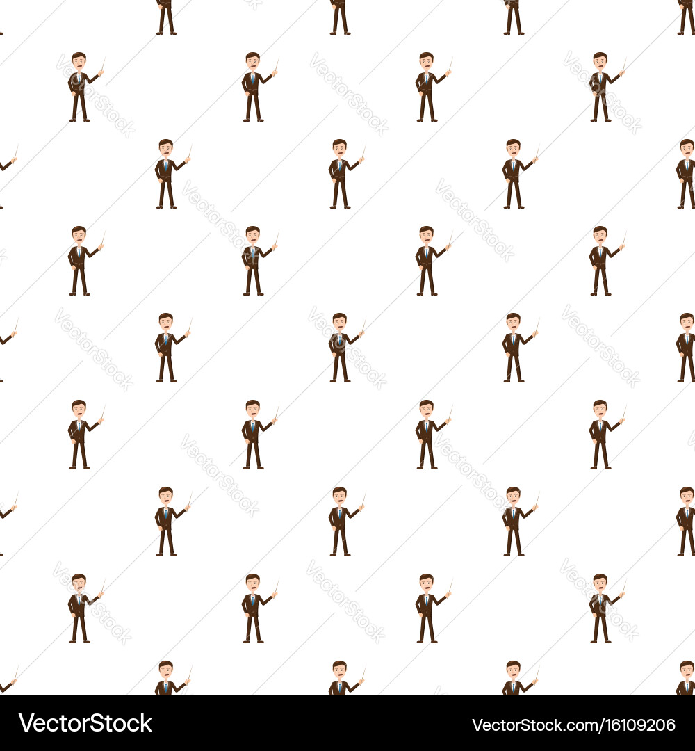 Businessman with pointer pattern vector image
