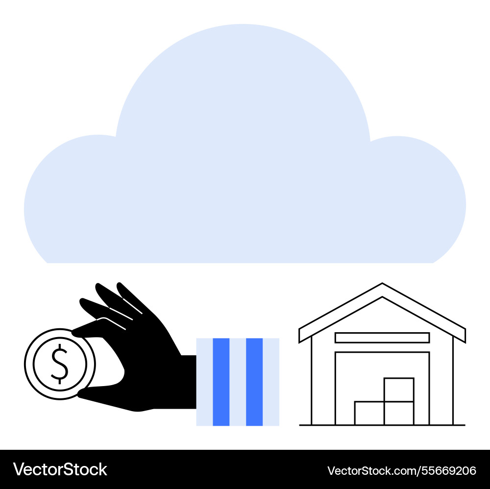 Cloud computing for e-commerce cost efficiency Cloud computing for e-commerce cost efficiency Vector Image