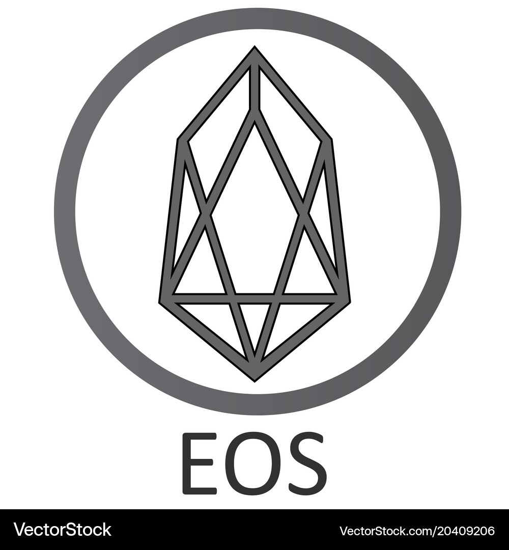 Crypto coin eos icon on white – Royalty-Free Vector | VectorStock