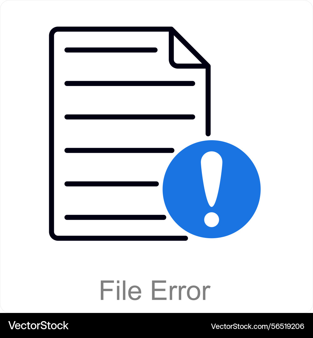 File error and icon concept Vector Image