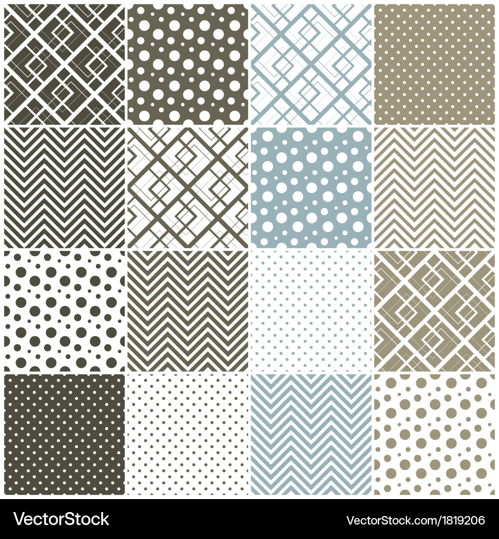 Geometric Square Polka Dot Patterns vector image