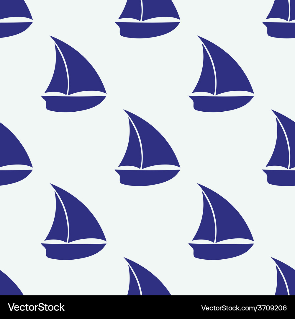 Seashell & Ship Pattern Vector Image