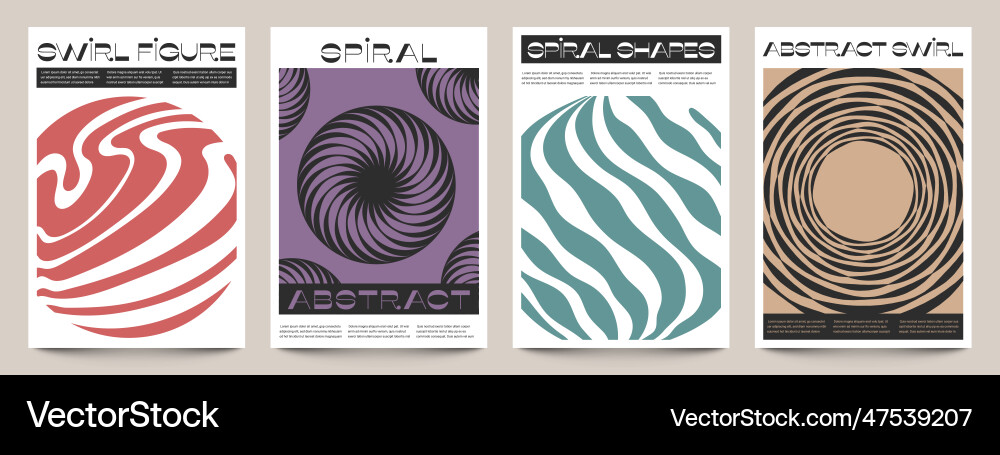 Abstract brutal spiral poster minimalistic black Abstract brutal spiral poster minimalistic black vector image