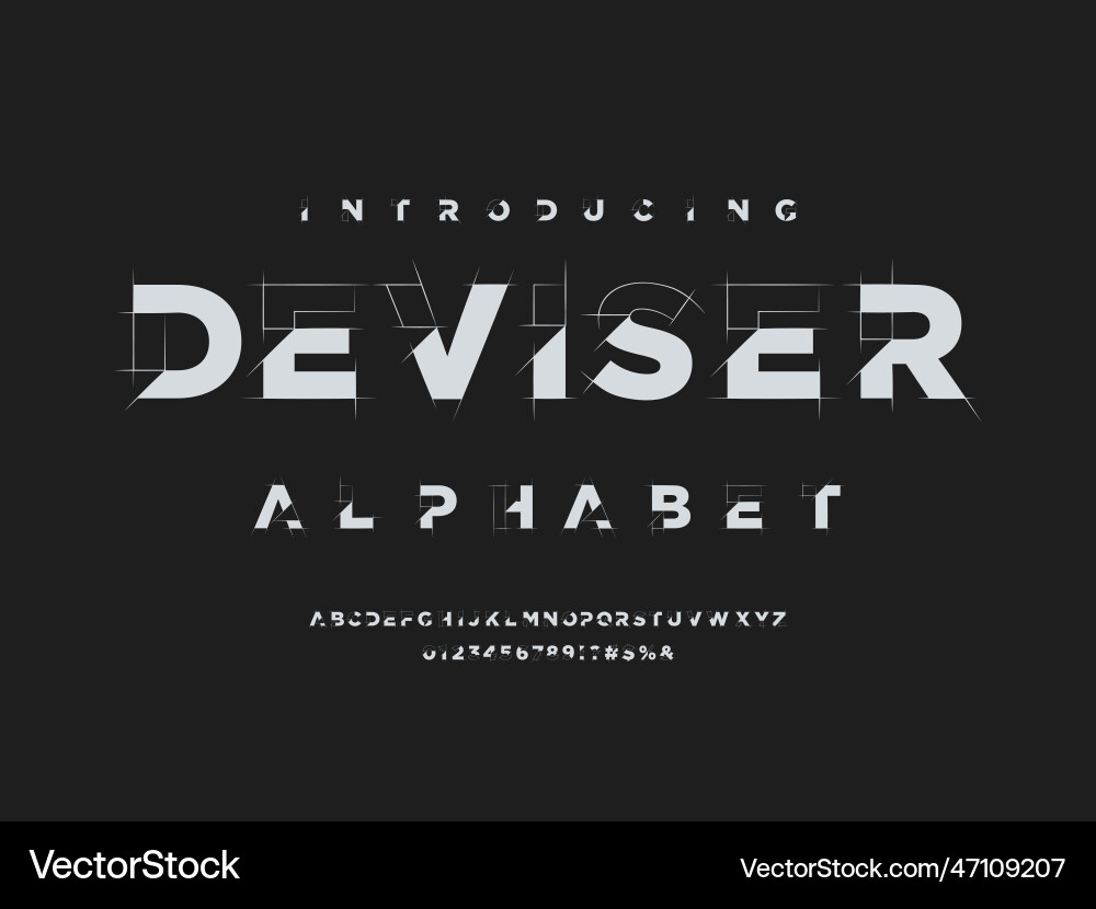Abstract font Vector Image