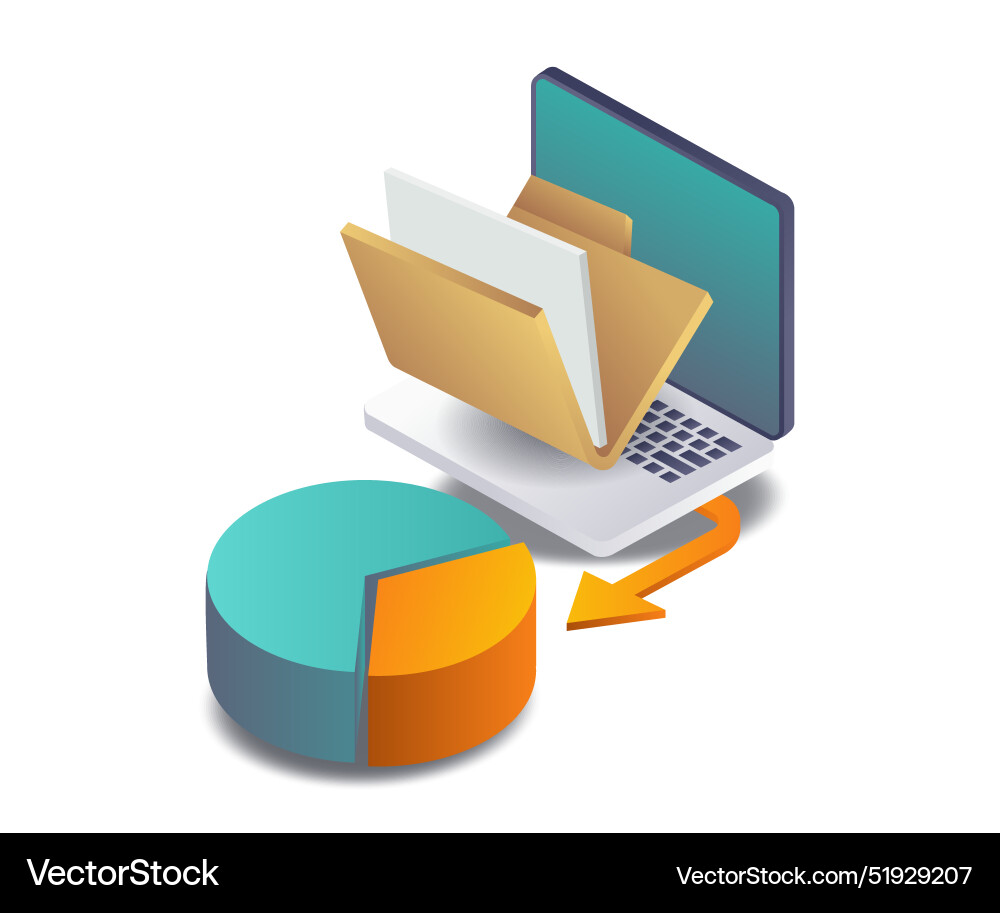 Calculating percentage of data stored on server Calculating percentage of data stored on server vector image