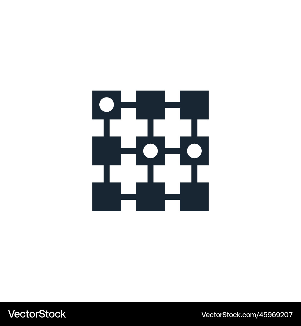 Clustering creative icon from artificial vector image