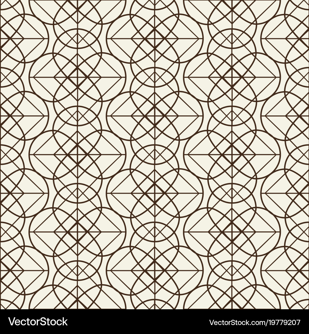 Monochromatic grid seamless pattern vector image