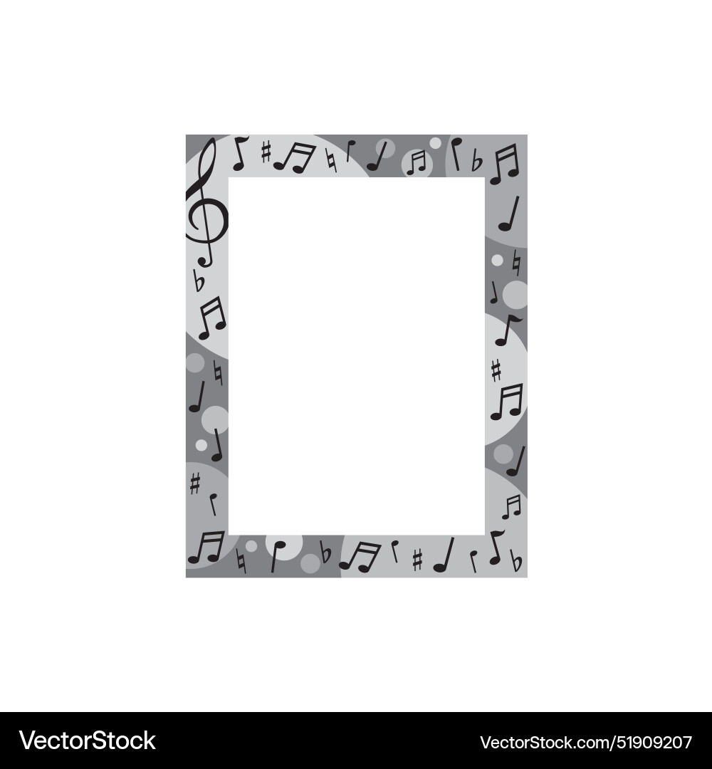 Musical notes pattern frame Vector Image