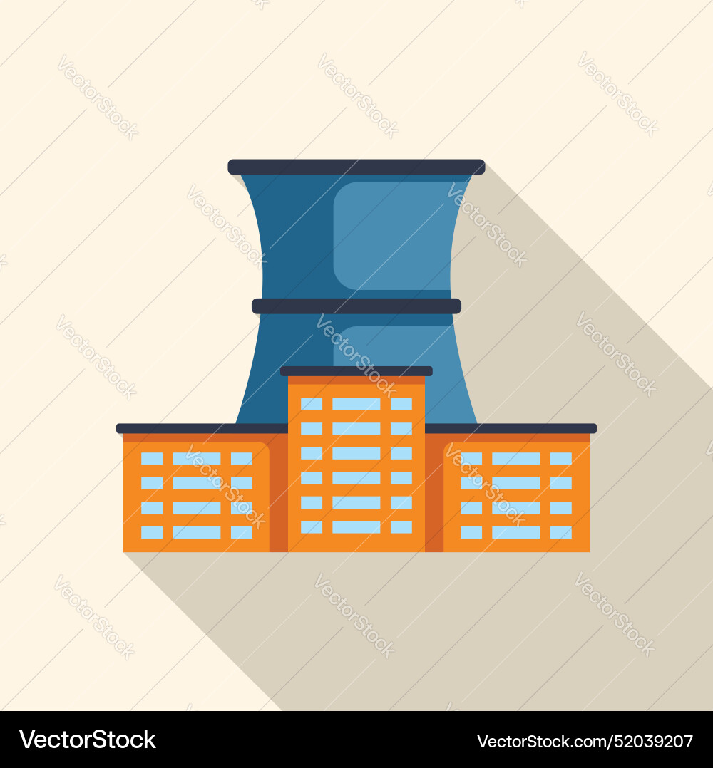 Nuclear power plant cooling tower providing Nuclear power plant cooling tower providing Vector Image