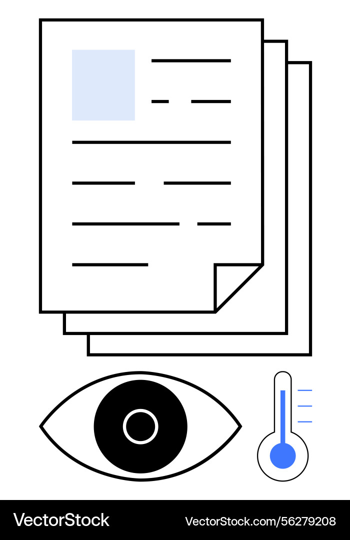 Document monitoring concept with focus on security Document monitoring concept with focus on security vector image