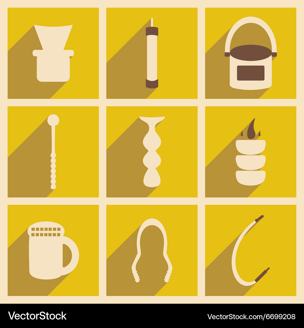 Flat with shadow concept and mobile application Vector Image