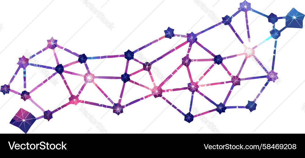 Nebula Network Pattern Vector Image
