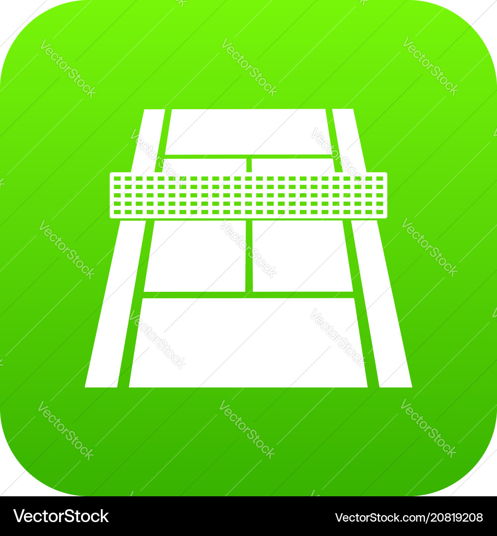 Tennis court icon green Tennis court icon green Vector Image