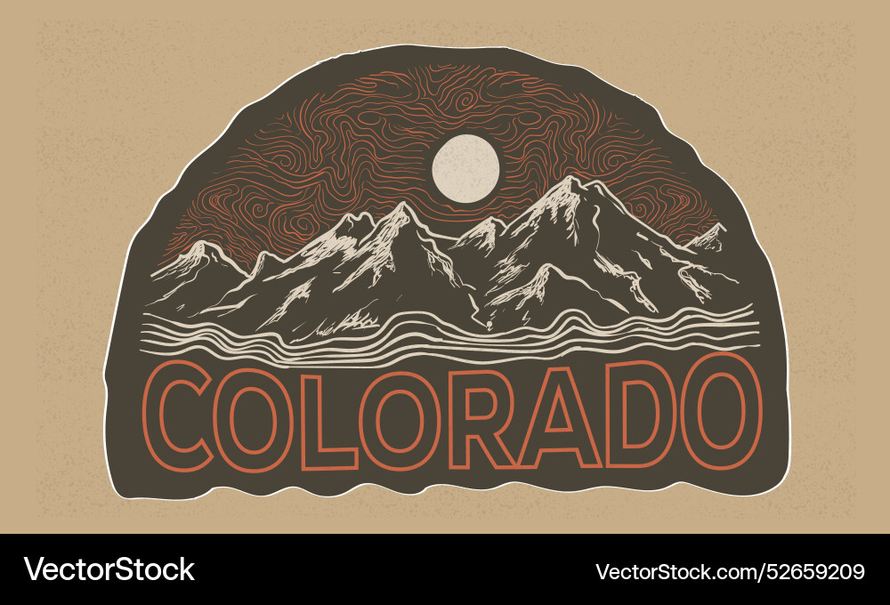 Colorado mountain explore the great outdoors Vector Image