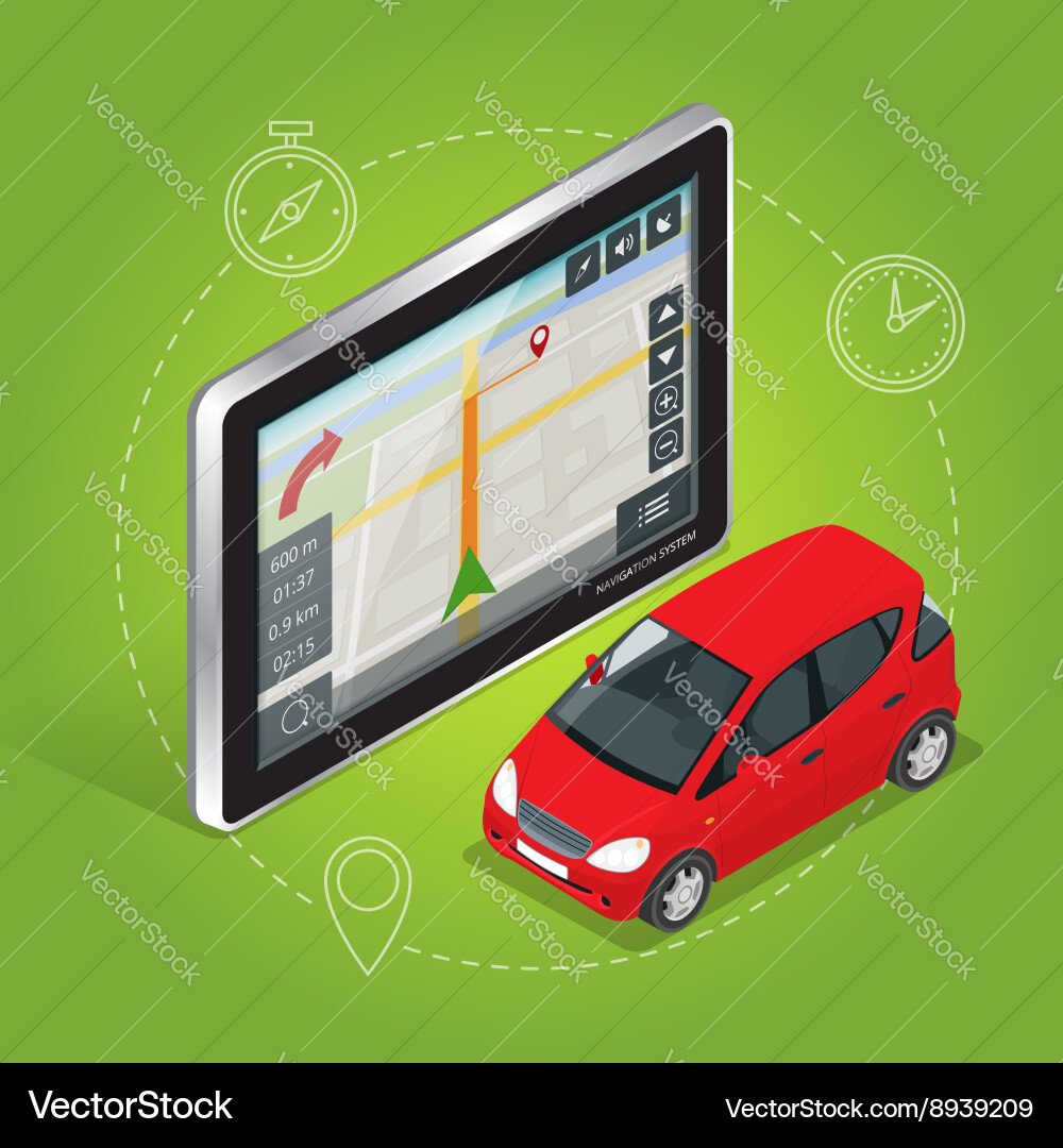 Geolocation gps navigation touch screen tablet Vector Image