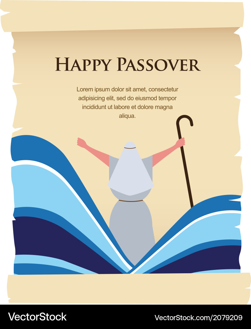 Passover Seder Scroll Invitation vector image