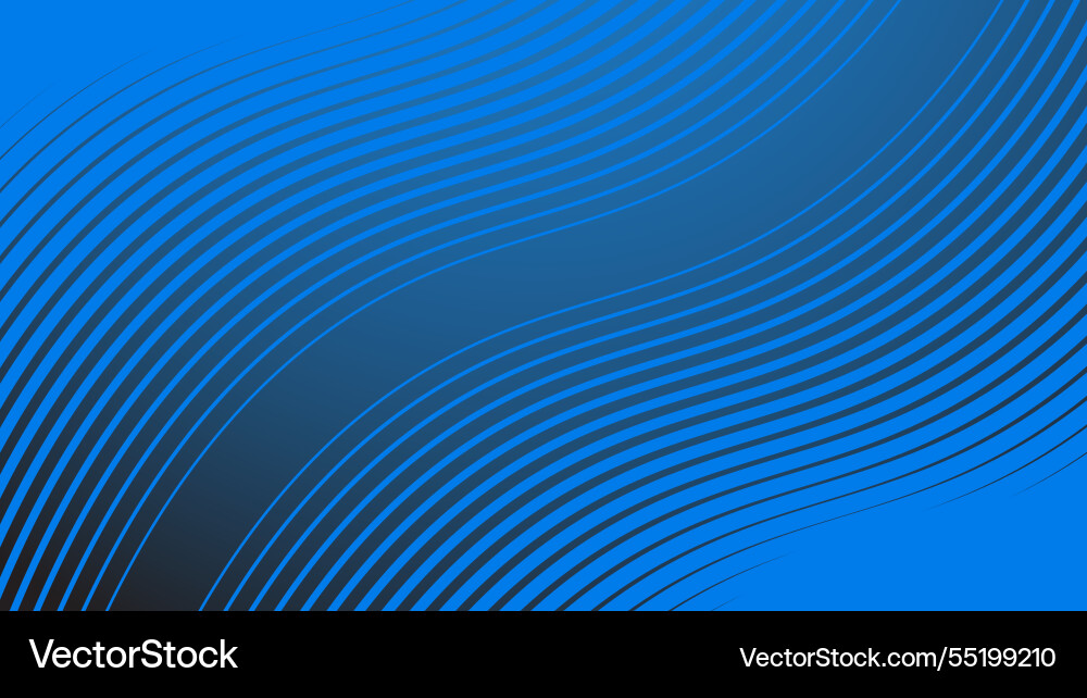 Blue gradient background with stripes curve line Vector Image