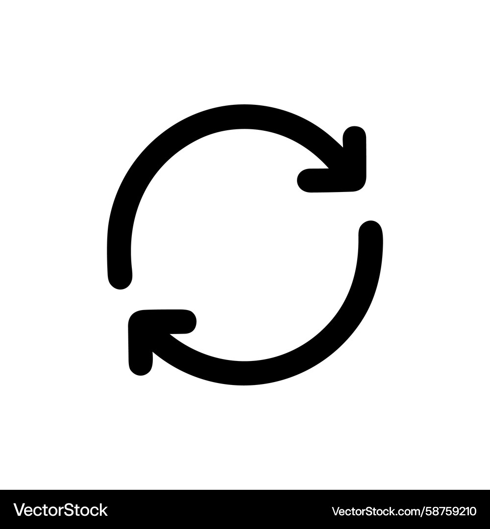 Circular Arrow Refresh Recycle Icon Vector Image