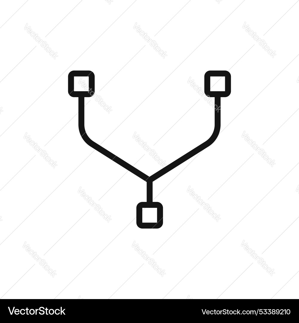 Code fork icon isolated on white background vector image