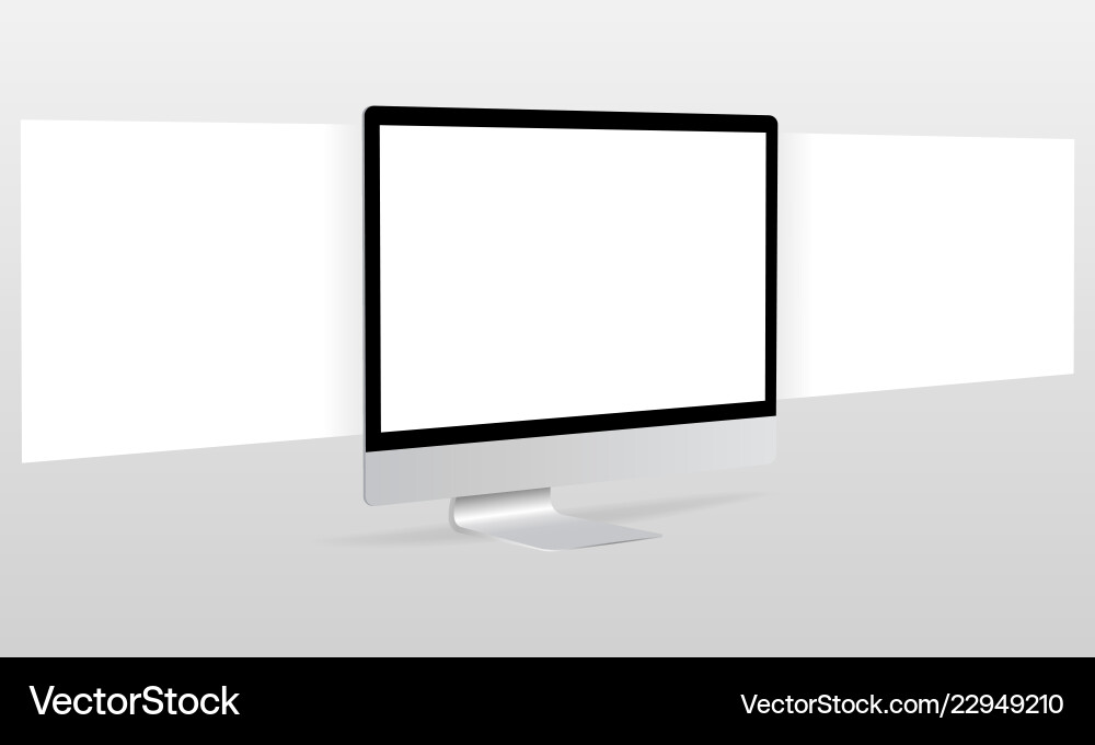 Computermonitor mit leeren Framework-Webseiten Computermonitor mit leeren Framework-Webseiten vektorbild