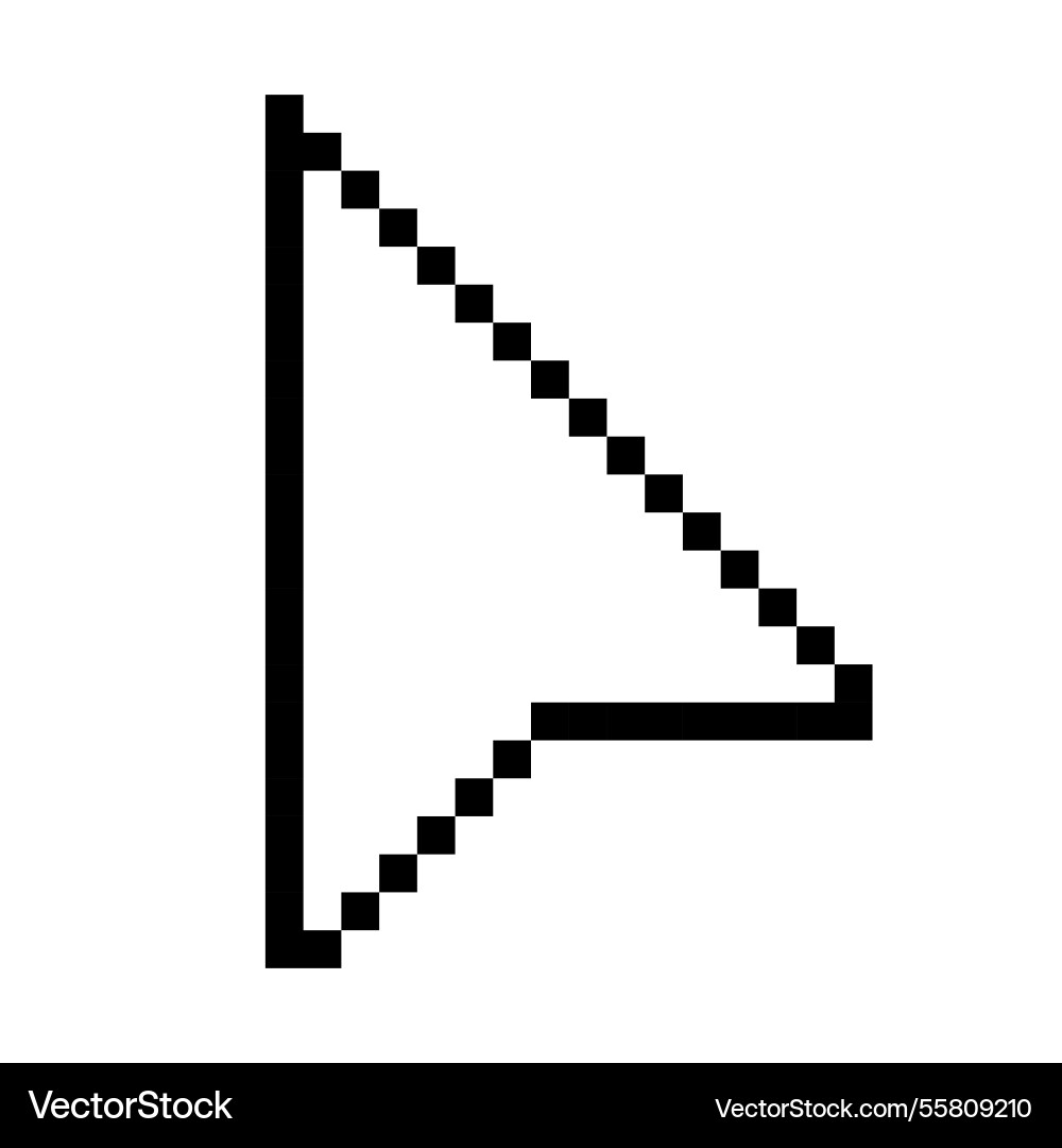 Pixel computer mouse click pointer cursor arrow Pixel computer mouse click pointer cursor arrow vector image