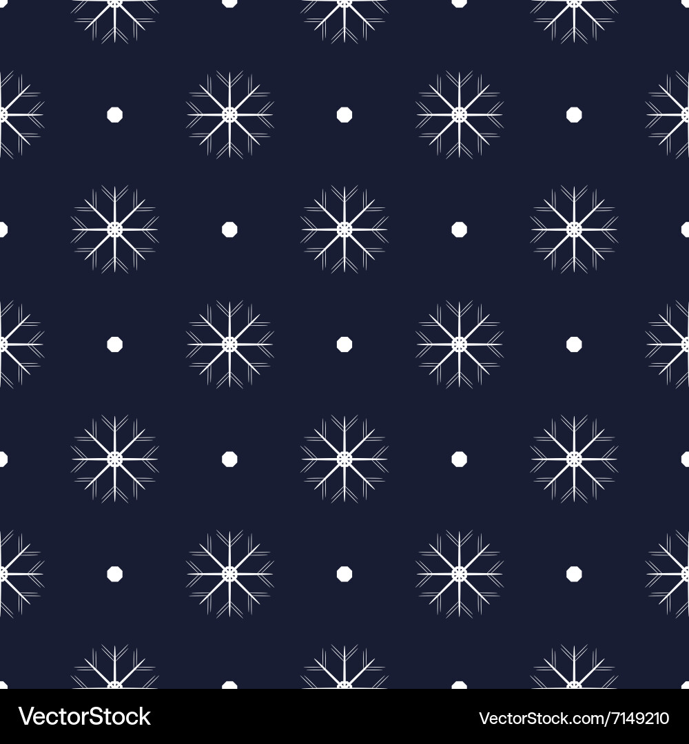 Snowflake Pattern - Seamless vector image