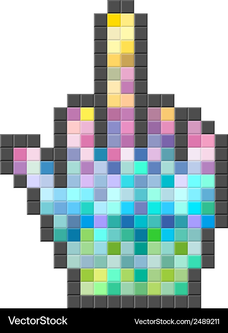 Colorful pixelated computer cursor vector image