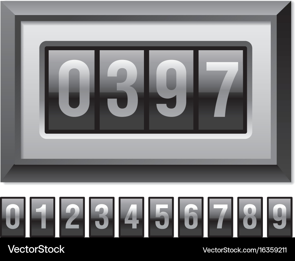 Digital Countdown Timer in Frame vector image