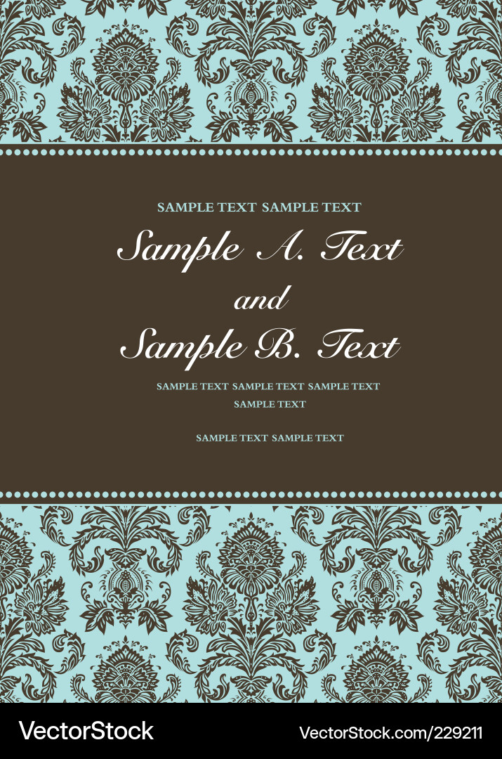 Elegant Damask Pattern Background vector image
