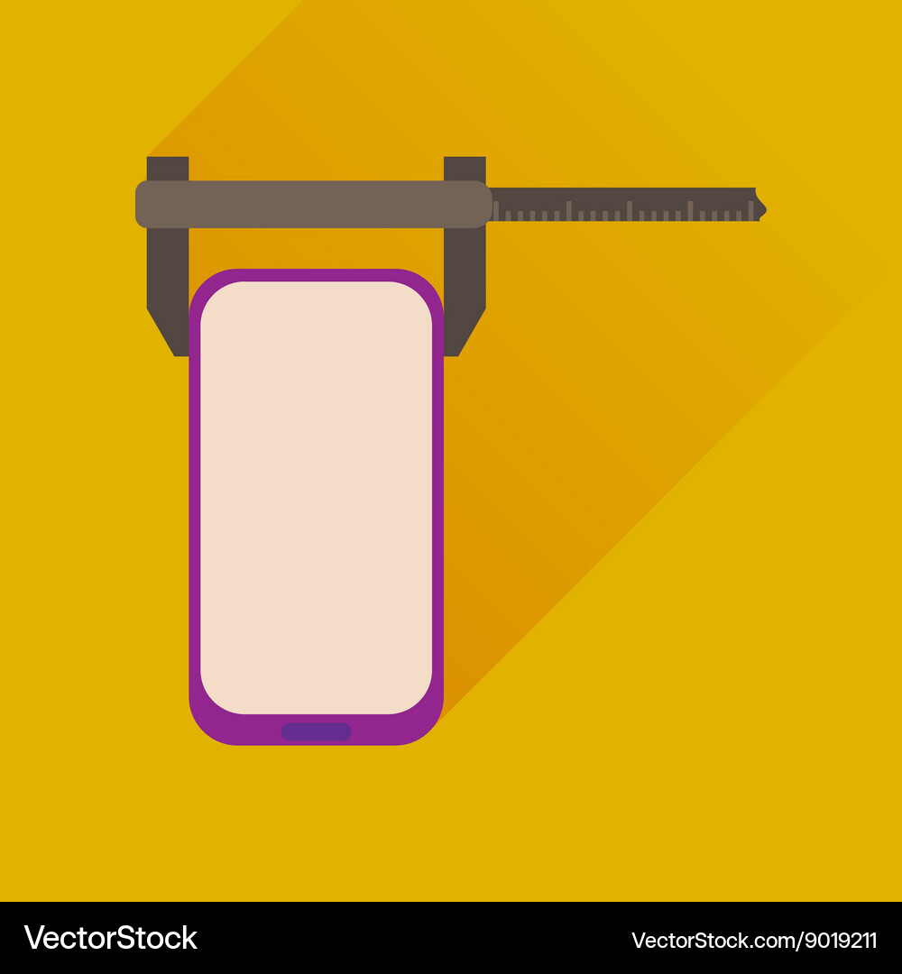 Flat web icon with long shadow mobile settings Vector Image